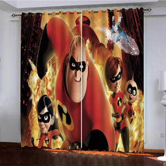 2024 NEW Incredibles Curtains Pattern Blackout Window Drapes