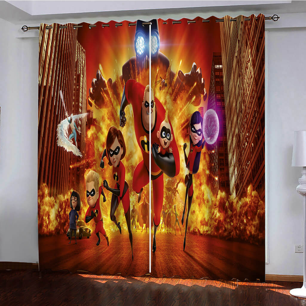 2024 NEW Incredibles Curtains Pattern Blackout Window Drapes