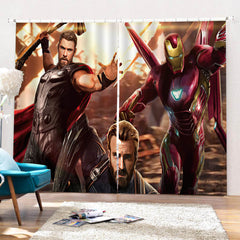 2024 NEW Iron Man Curtains Cosplay Blackout Window Drapes for Room Decoration