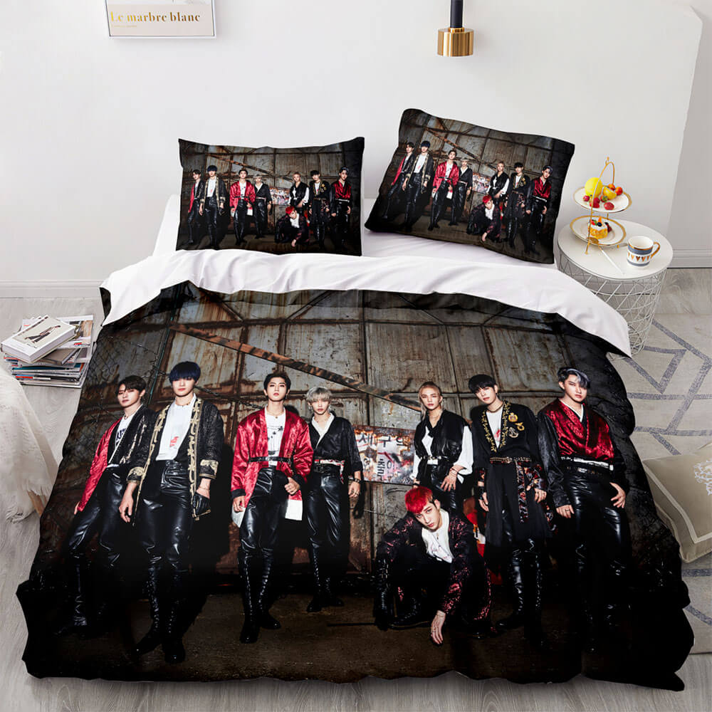 2026 NEW JYP Stray Kids Cosplay Soft Bedding Sets Quilt Covers Without Filler