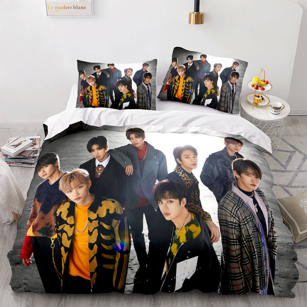 2026 NEW JYP Stray Kids Cosplay Soft Bedding Sets Quilt Covers Without Filler