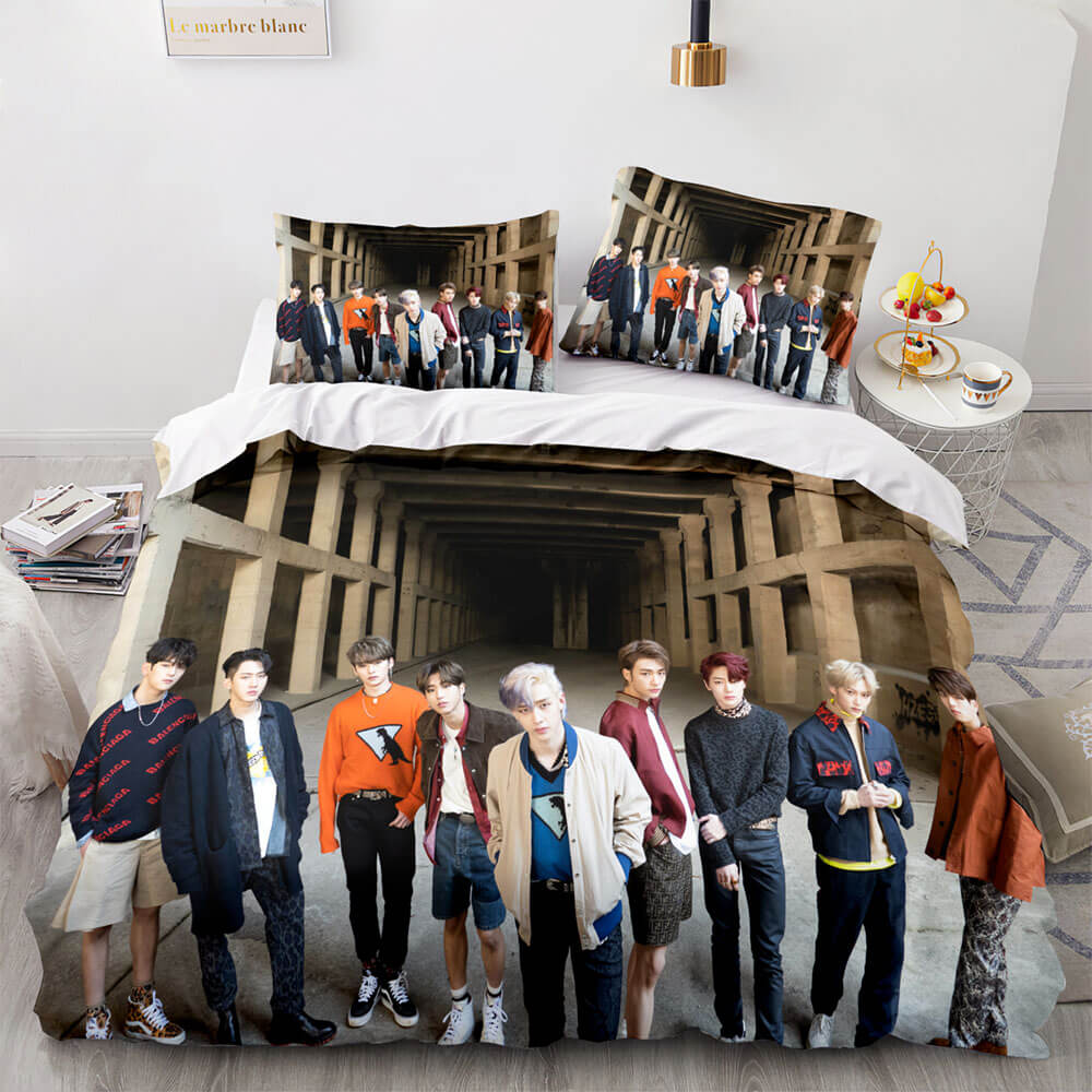 2026 NEW JYP Stray Kids Cosplay Soft Bedding Sets Quilt Covers Without Filler