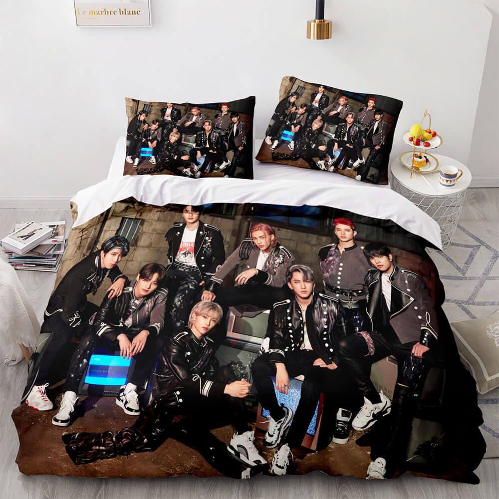 2026 NEW JYP Stray Kids Cosplay Soft Bedding Sets Quilt Covers Without Filler