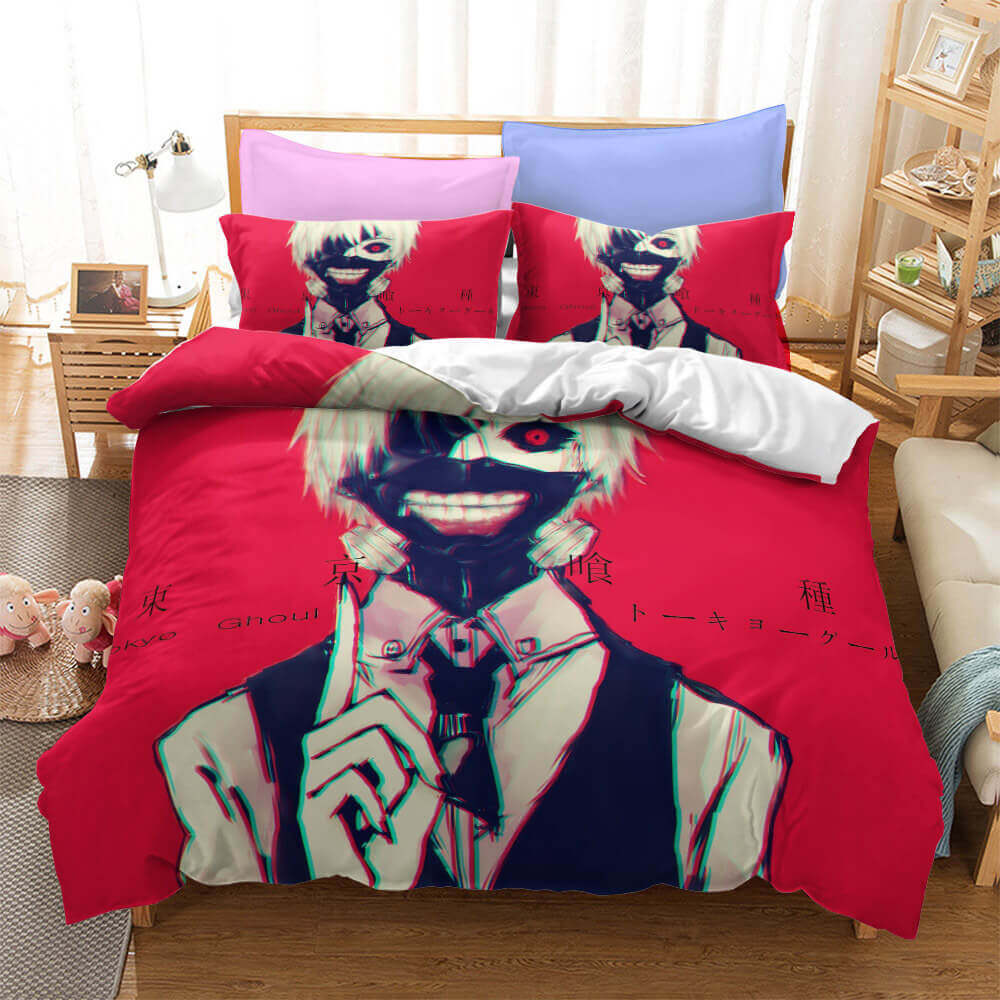2024 NEW Japan Anime Tokyo Ghoul Cosplay Bedding Set Quilt Cover Without Filler