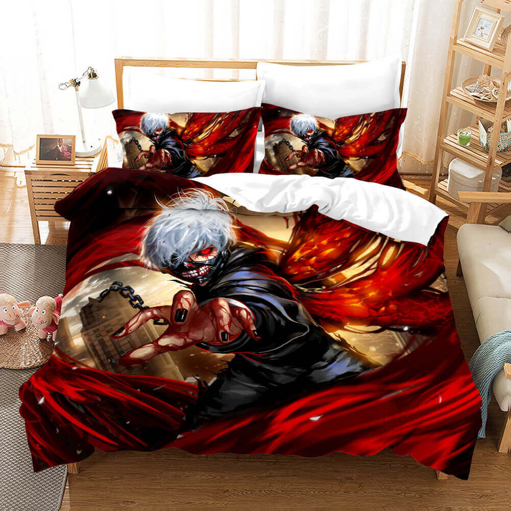 2024 NEW Japan Anime Tokyo Ghoul Cosplay Bedding Set Quilt Cover Without Filler