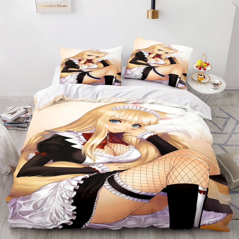 2024 NEW Japan Maid Bedding Set Cosplay Quilt Covers Room Decoration