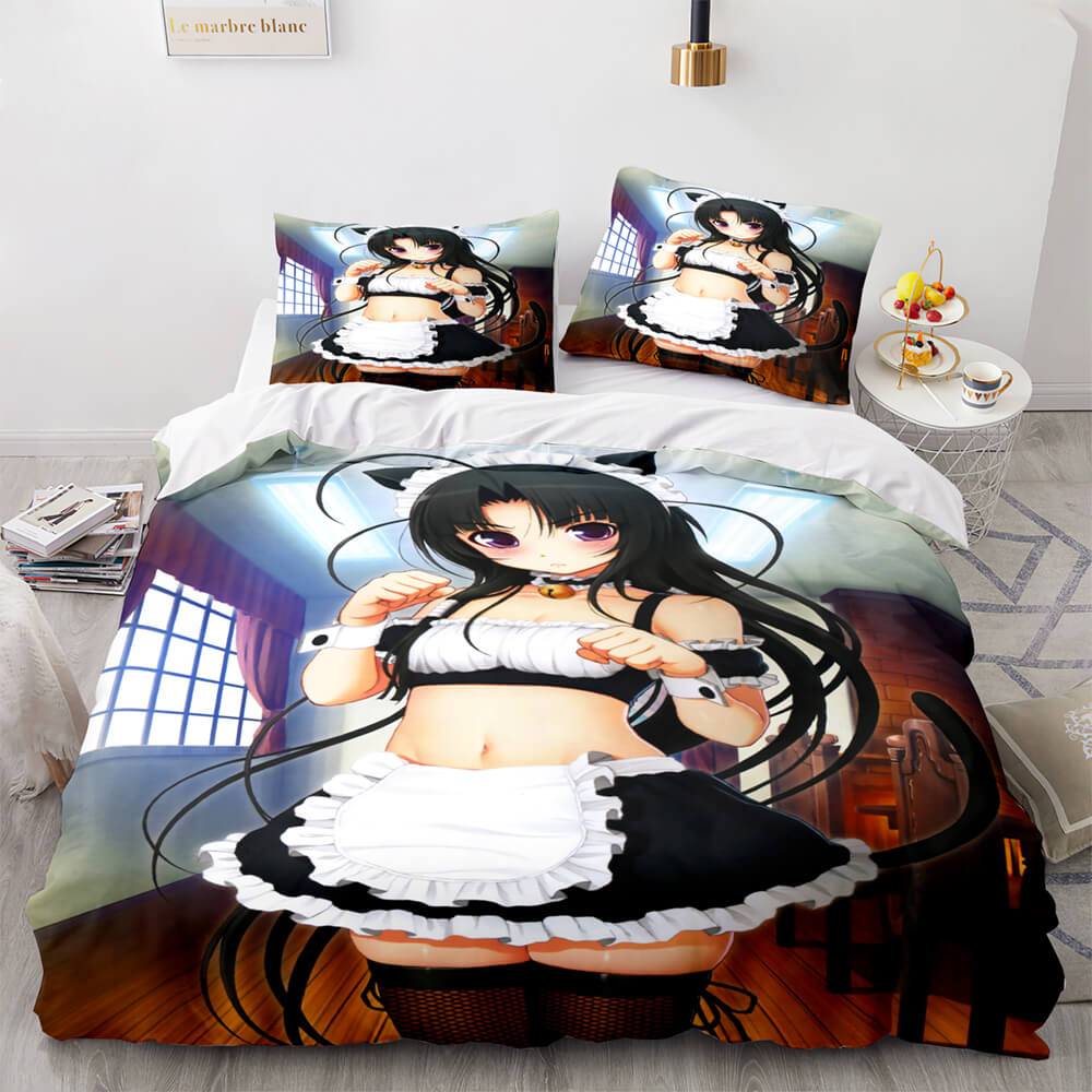 2024 NEW Japan Maid Bedding Set Cosplay Quilt Covers Room Decoration