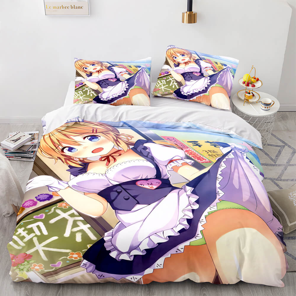 2024 NEW Japan Maid Bedding Set Cosplay Quilt Covers Room Decoration