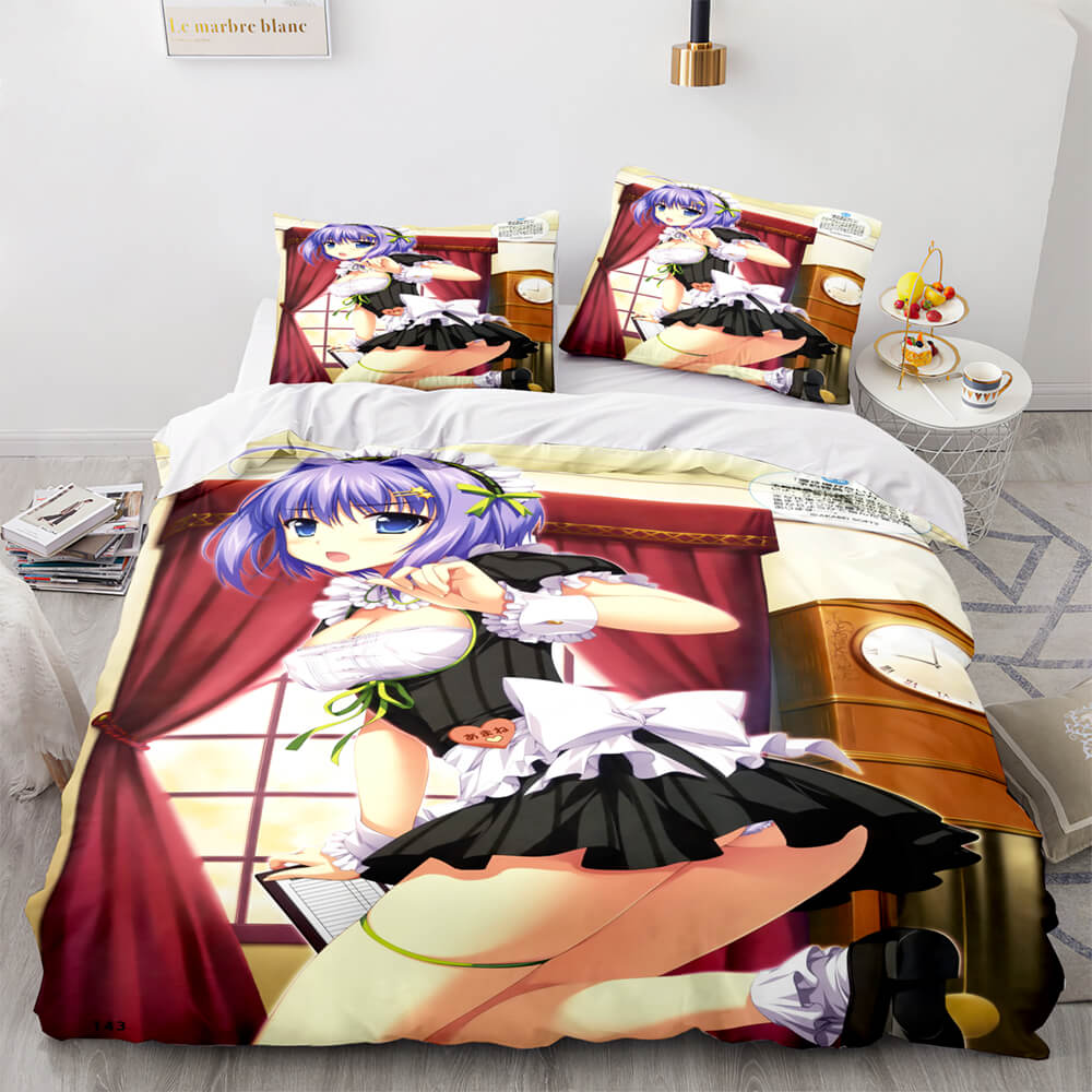 2024 NEW Japan Maid Bedding Set Cosplay Quilt Covers Room Decoration