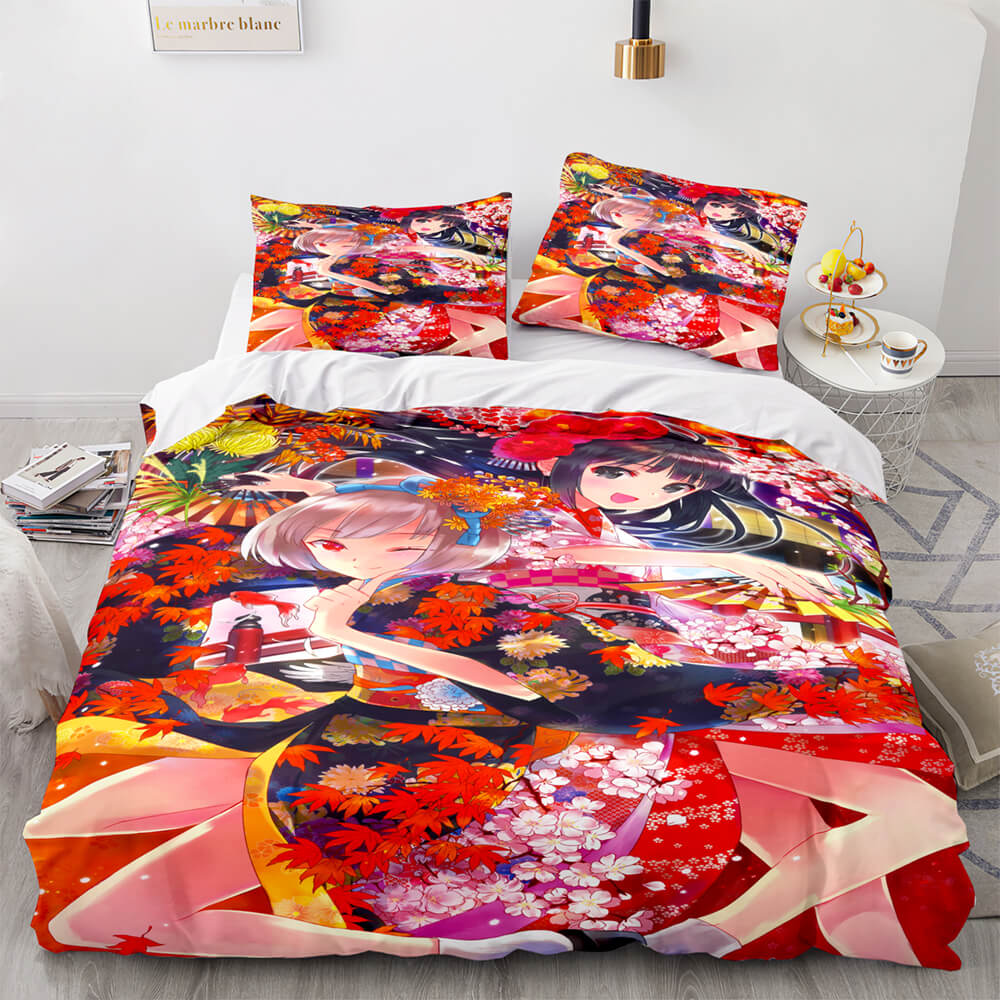 2024 NEW Japan Maid Bedding Set Cosplay Quilt Covers Room Decoration