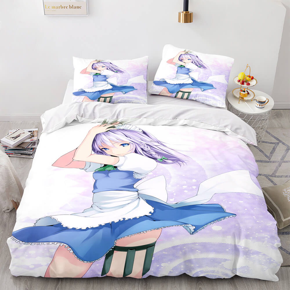 2024 NEW Japan Maid Bedding Set Cosplay Quilt Covers Room Decoration