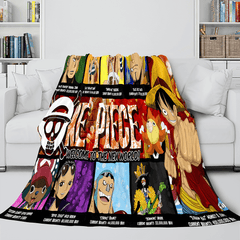 2024 NEW Japanese Cartoon ONE PIECE Throw Flannel Blanket Soft Cozy Bedding Use