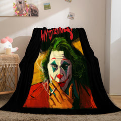 2024 NEW Joker Flannel Caroset Throw Cosplay Blanket