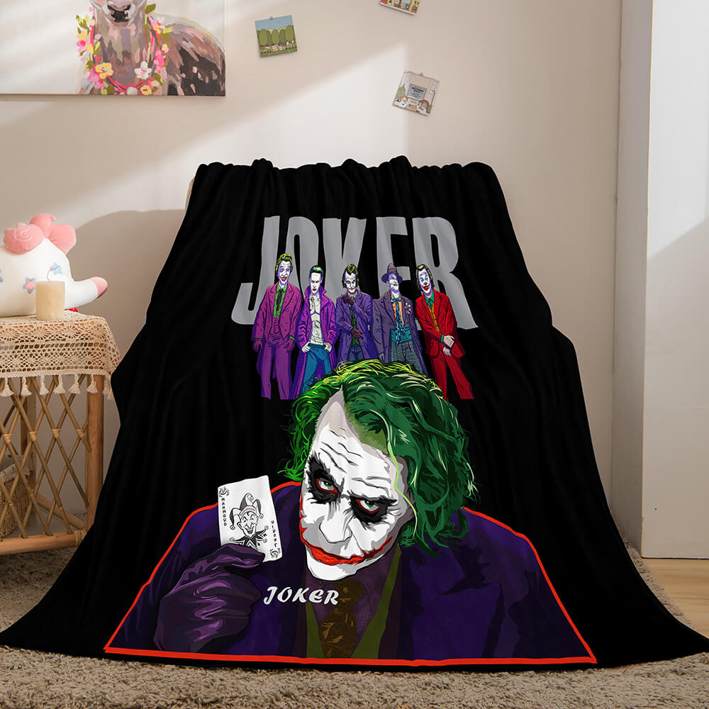 2024 NEW Joker Flannel Caroset Throw Cosplay Blanket