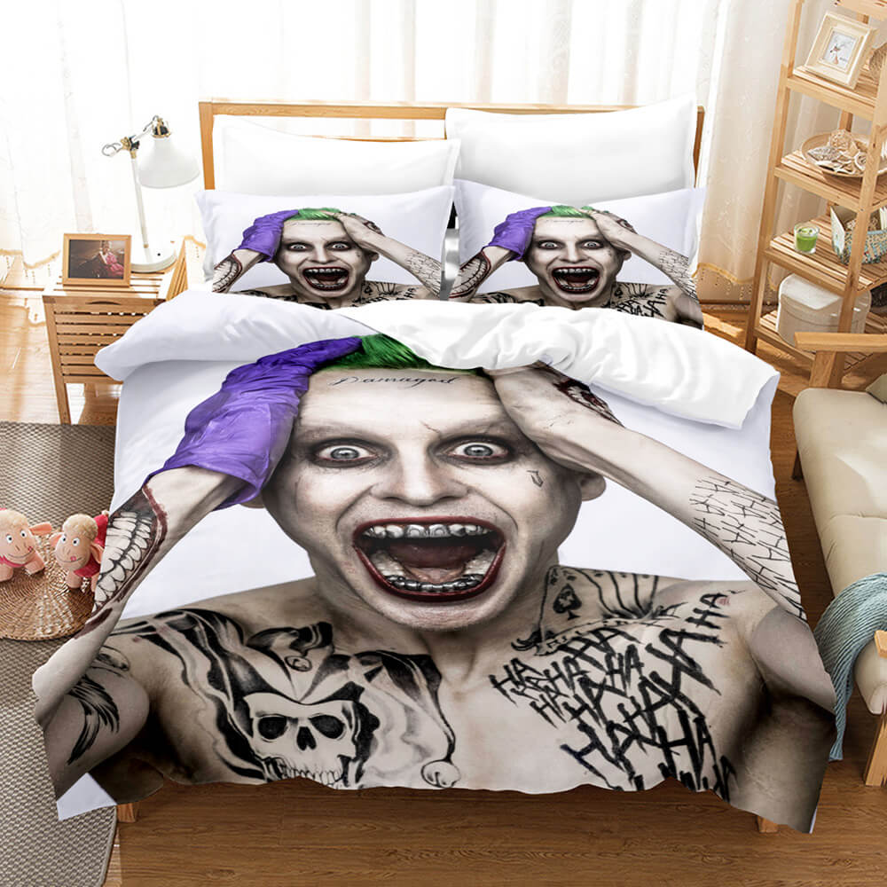2024 NEW Joker Harley Quinn Cosplay Bedding Set Quilt Cover Without Filler