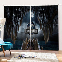 Jurassic World Dinosaur #2 Blackout Curtain for Living Room Bedroom Window Treatment