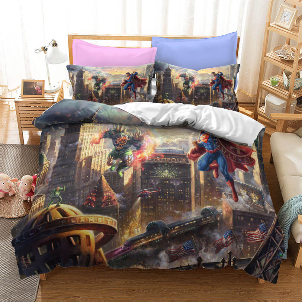 2024 NEW Justice League Batman Superman Bedding Set Quilt Cover Without Filler