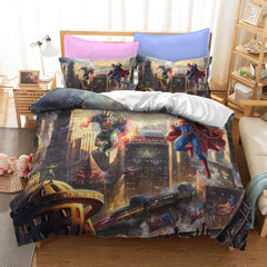 2024 NEW Justice League Batman Superman Bedding Set Quilt Cover Without Filler