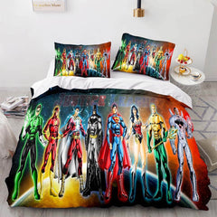 2024 NEW Justice League Bedding Set Throw Quilt Duvet Cover Bedding Sets