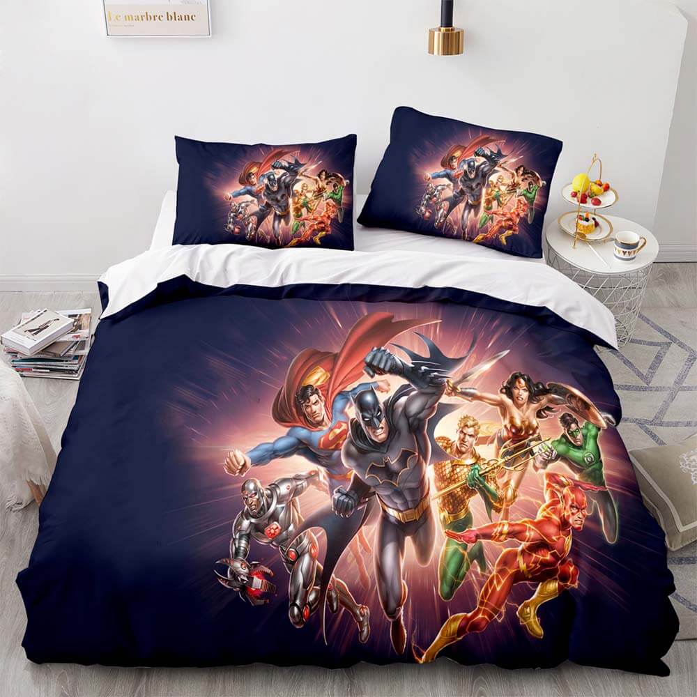 2024 NEW Justice League Bedding Set Throw Quilt Duvet Cover Bedding Sets
