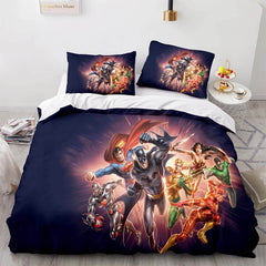 2024 NEW Justice League Bedding Set Throw Quilt Duvet Cover Bedding Sets