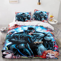 2024 NEW Justice League Bedding Set Throw Quilt Duvet Cover Bedding Sets