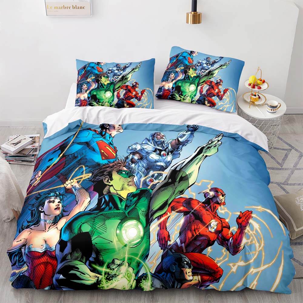 2024 NEW Justice League Bedding Set Throw Quilt Duvet Cover Bedding Sets