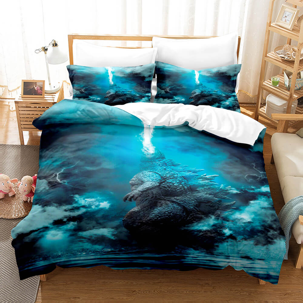 2025 NEW King Kong vs Godzilla Pattern Bedding Set Quilt Covers