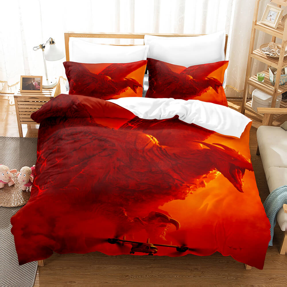 2025 NEW King Kong vs Godzilla Pattern Bedding Set Quilt Covers