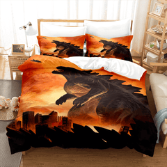 2025 NEW King Kong vs Godzilla Pattern Bedding Set Quilt Covers