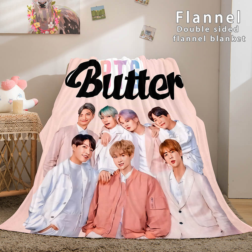 2024 NEW Kpop BTS Butter Bangtan Boys Cosplay Flannel Blanket