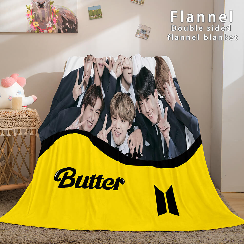 2024 NEW Kpop BTS Butter Bangtan Boys Cosplay Flannel Blanket
