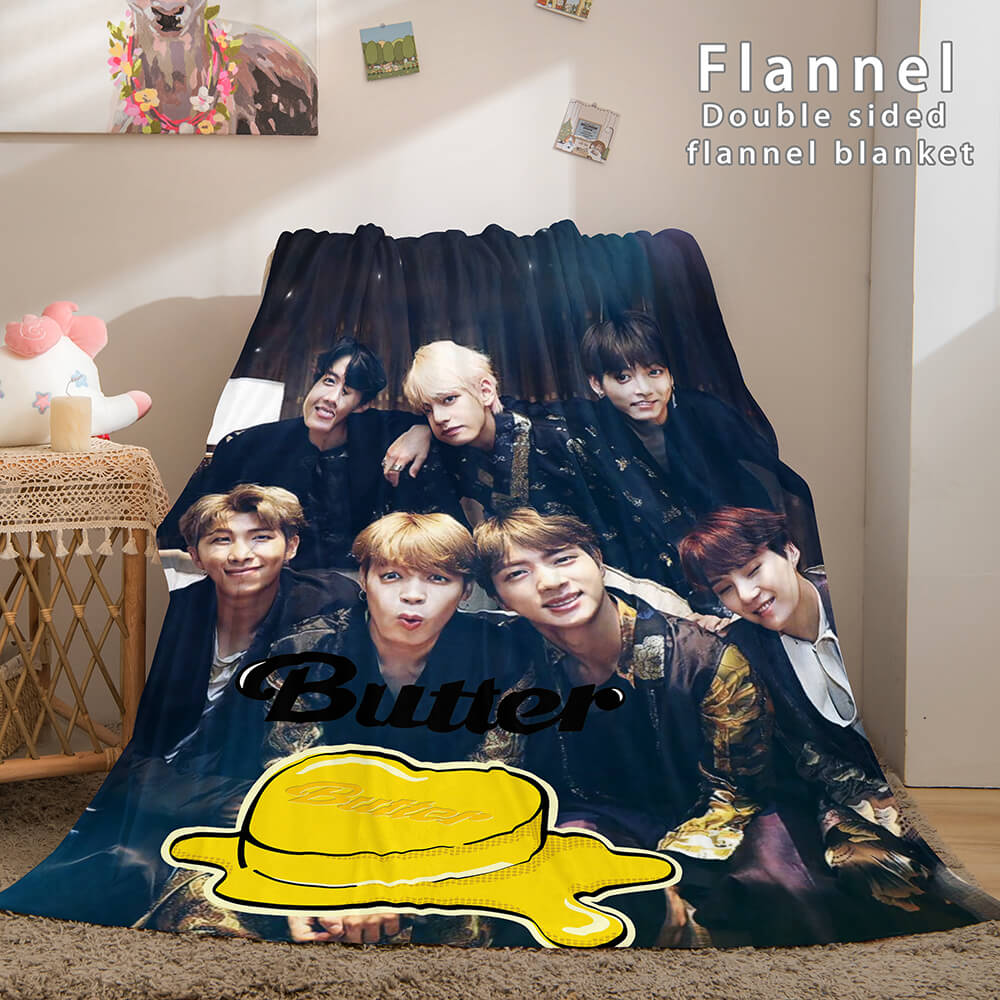 2024 NEW Kpop BTS Butter Cosplay Flannel Blanket