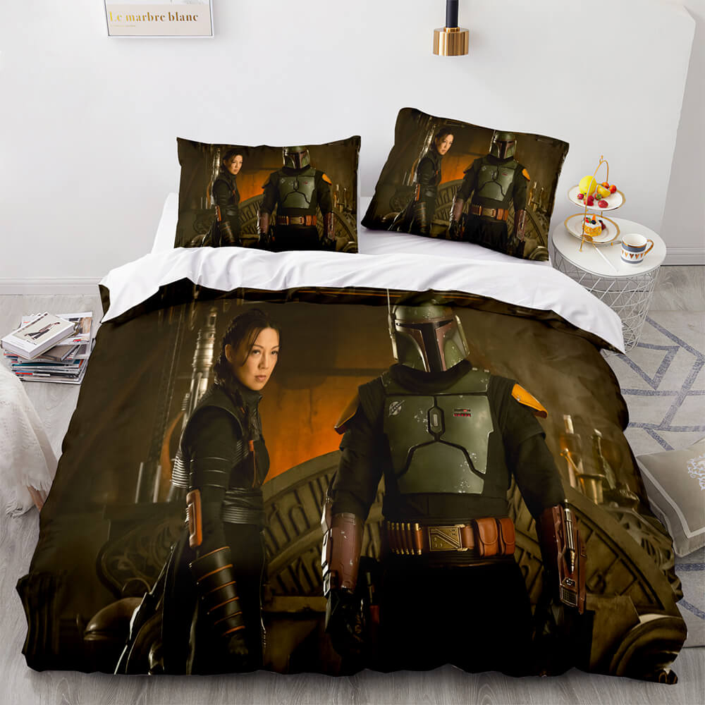 2024 NEW Krrsantan Boba Fett Fennec Shand Trailer Stills Bedding Set Duvet Cover