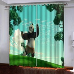 2024 NEW Kung Fu Panda The Dragon Knight Curtains Blackout Window Drapes