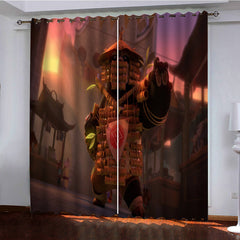 2024 NEW Kung Fu Panda The Dragon Knight Curtains Blackout Window Drapes