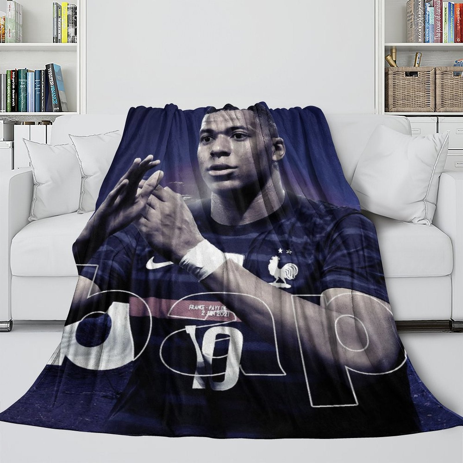 2024 NEW Kylian Mbappé Blanket Flannel Throw Room Decoration