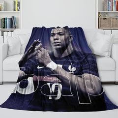 2025 NEW Kylian Mbappé Blanket Flannel Throw Room Decoration