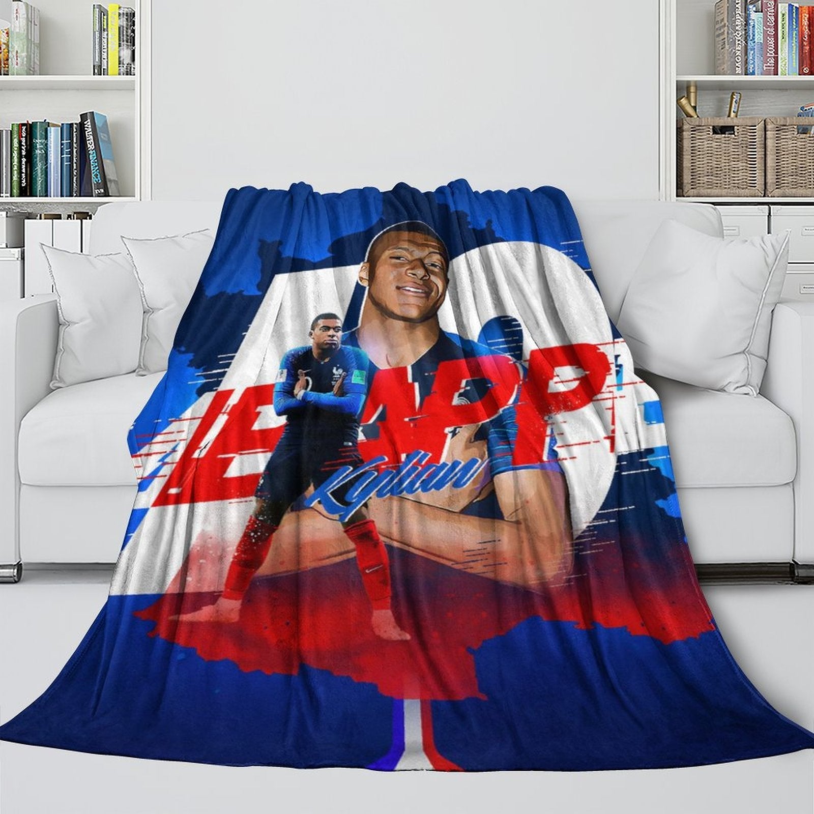 2024 NEW Kylian Mbappé Blanket Flannel Throw Room Decoration