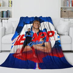 2025 NEW Kylian Mbappé Blanket Flannel Throw Room Decoration