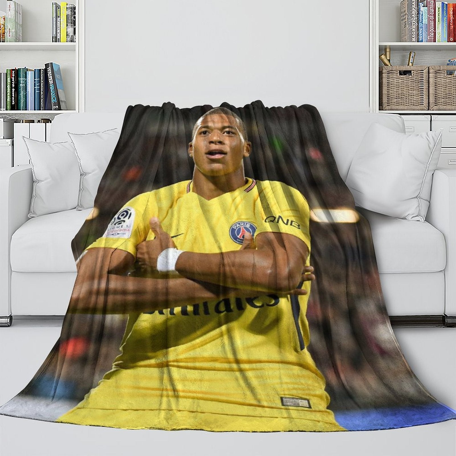 2024 NEW Kylian Mbappé Blanket Flannel Throw Room Decoration