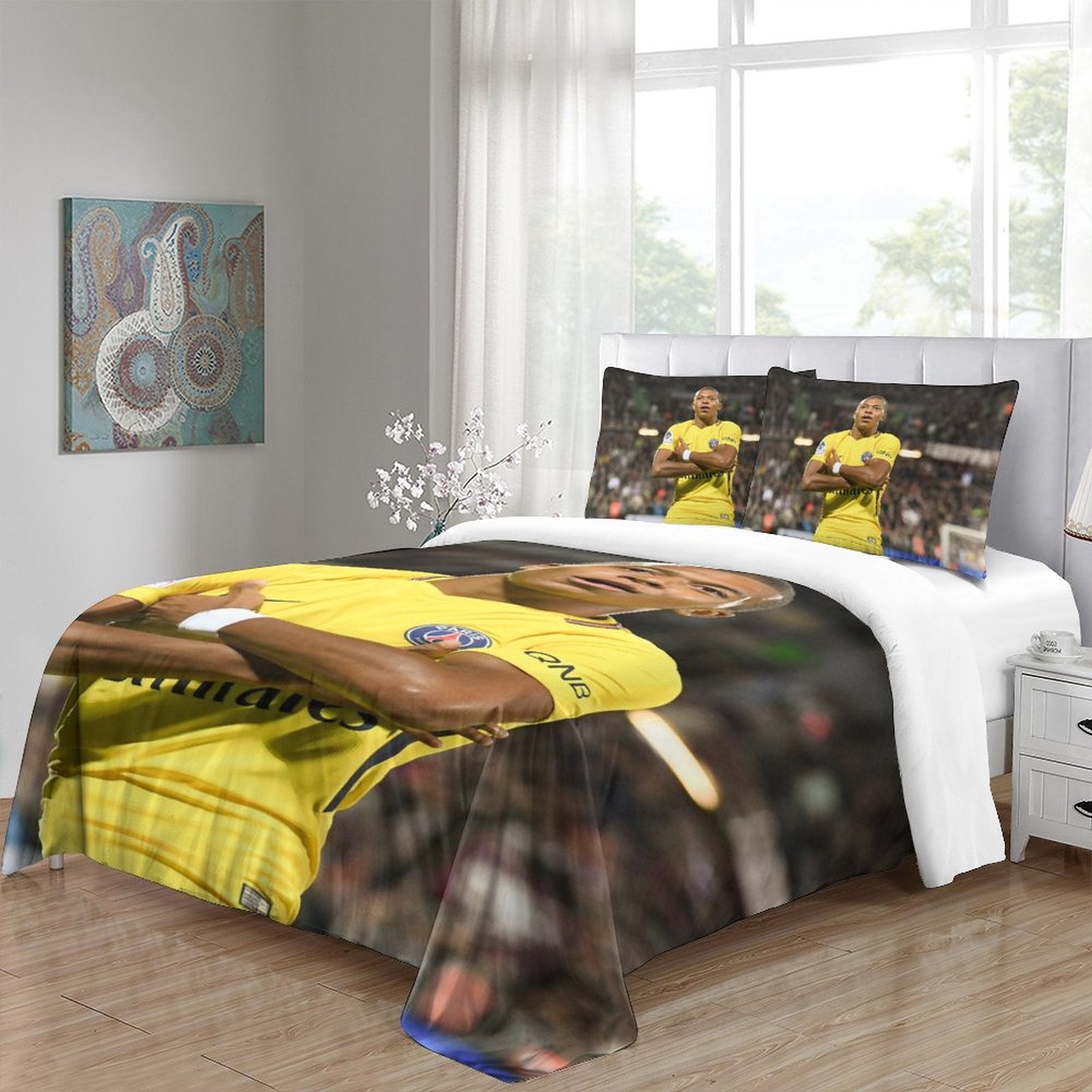 2026 NEW Kylian Mbappé Pattern Bedding Set Quilt Cover Without Filler