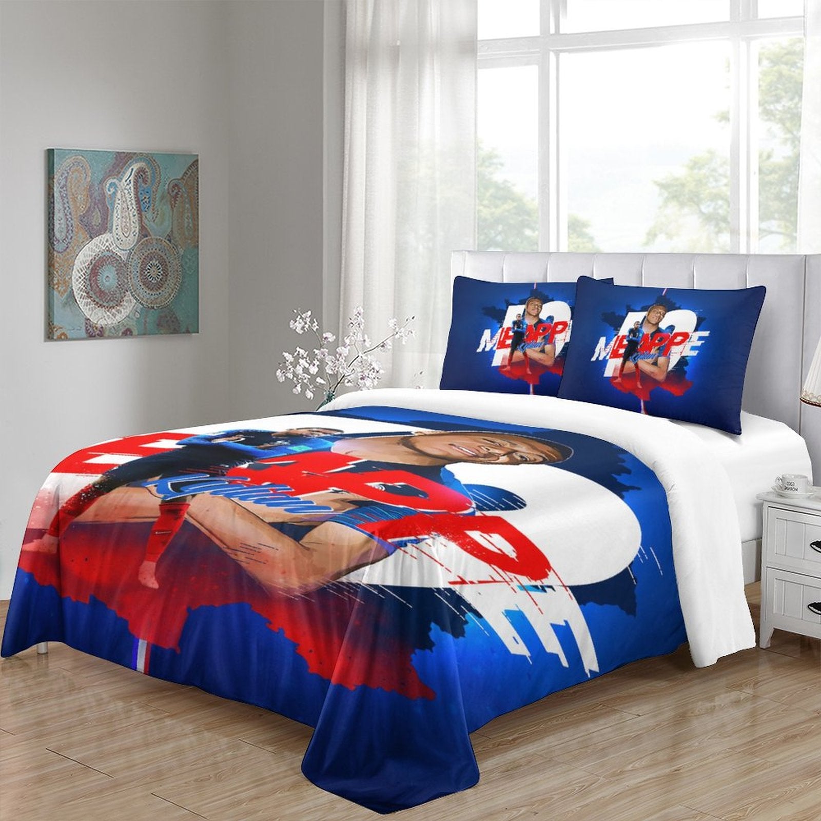 2026 NEW Kylian Mbappé Pattern Bedding Set Quilt Cover Without Filler