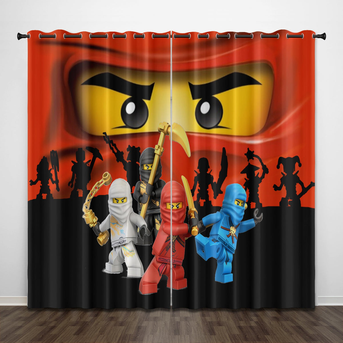 2024 NEW LEGO Ninjago Curtains Pattern Blackout Window Drapes