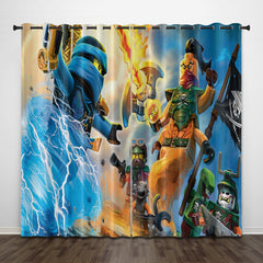 2024 NEW LEGO Ninjago Curtains Pattern Blackout Window Drapes