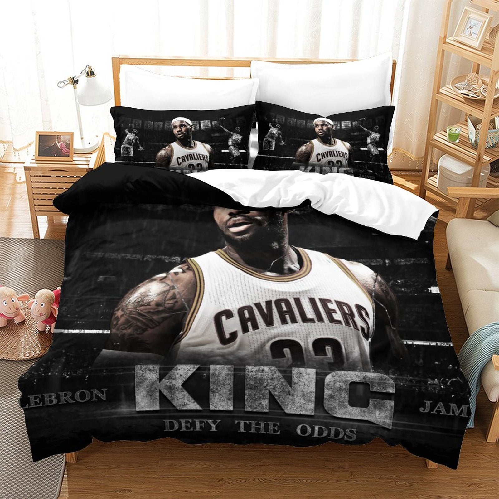 2025 NEW Lakers LeBron Raymone James Bedding Set Pattern Quilt Duvet Cover