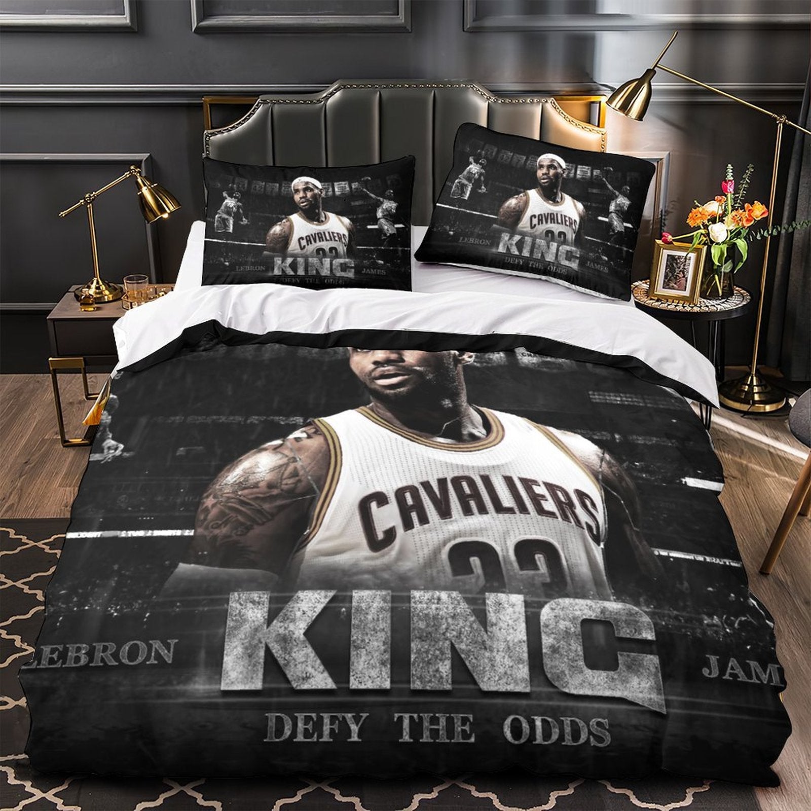 2025 NEW Lakers LeBron Raymone James Bedding Set Pattern Quilt Duvet Cover
