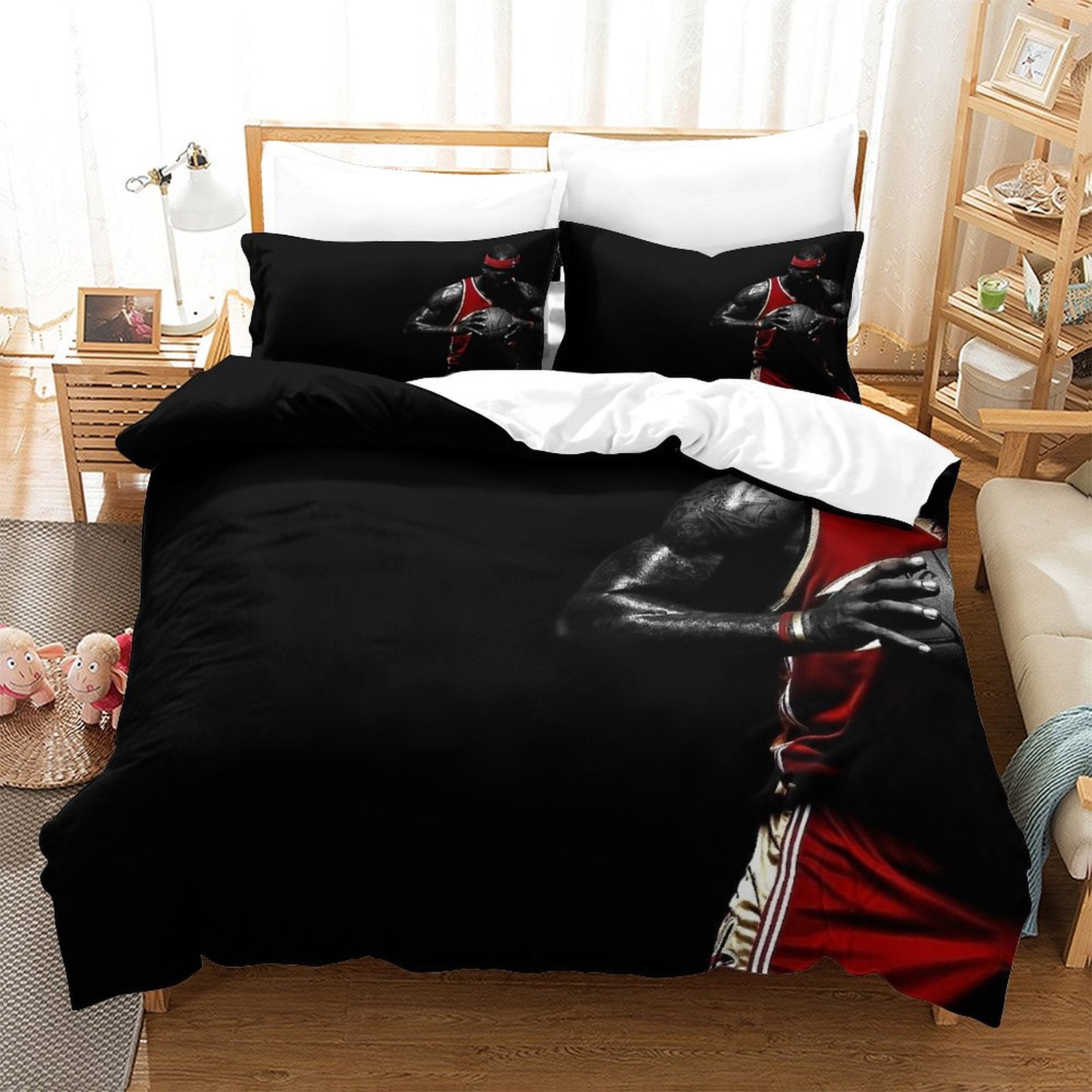 2025 NEW Lakers LeBron Raymone James Bedding Set Pattern Quilt Duvet Cover