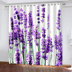 2024 NEW Lavender Curtains Blackout Window Treatments Drapes for Room Decoration