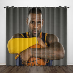 2024 NEW LeBron James LBJ Curtains Pattern Blackout Window Drapes